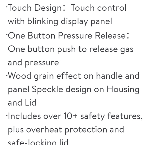 ❤️ New Pioneer Woman Linen Speckle 6Qt Pressure Cooker Blinking Display - Picture 8 of 10